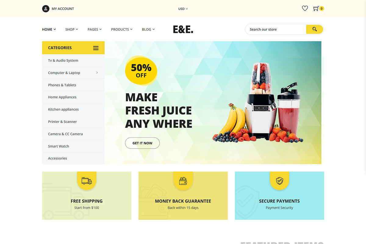 Electronics Shopify Theme - E&E, a Shopify Template by HasThemes (Photo 2 of 3)