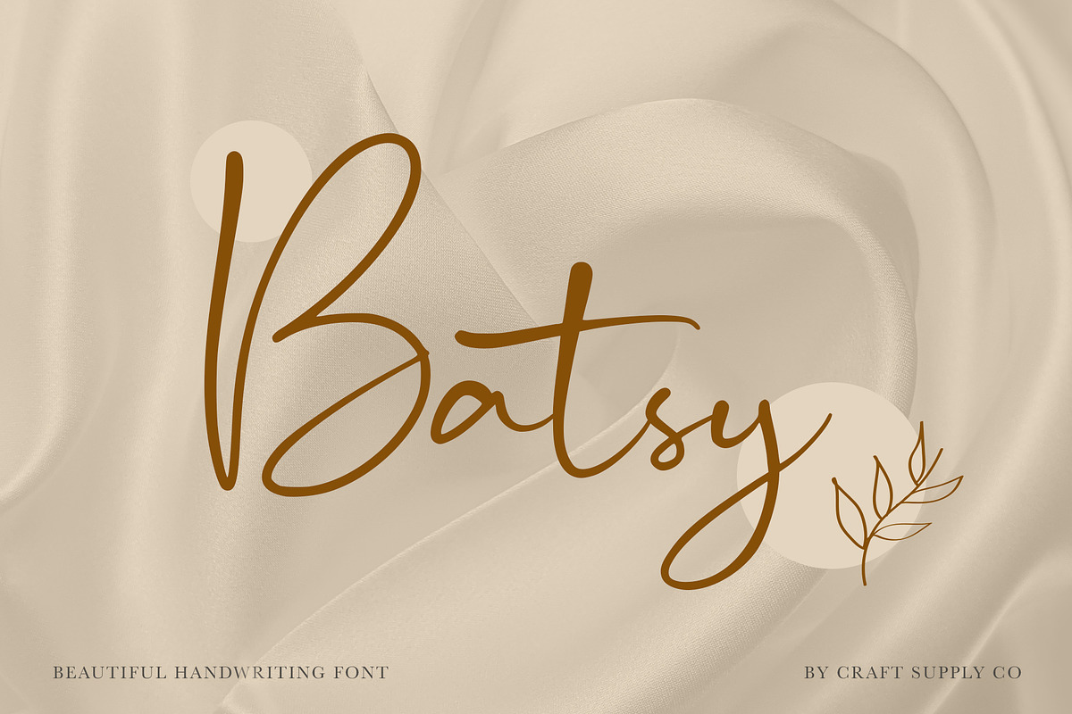Batsy - Handwriting Font, a Script Font by Craft Supply Co. (Photo 1 of 9)