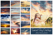 30 Dramatic Sunset Sky Overlays, a Texture Graphic by LovePhotoMoment (Thumbnail 3 of 14)