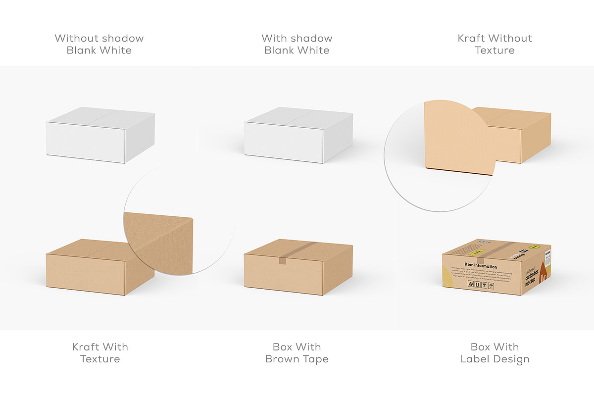 Cartoon Box Mockup, a Packaging Mockup by Ram Studio LLC (Photo 5 of 23)