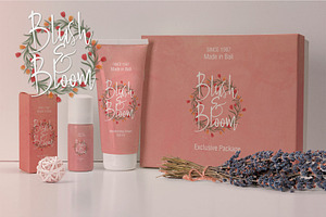 Bloem Garden Font-Watercolor Package