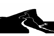 Lighthouse Cliff Silhouette Bundle, a Graphic by hafijul (Thumbnail 8 of 14)
