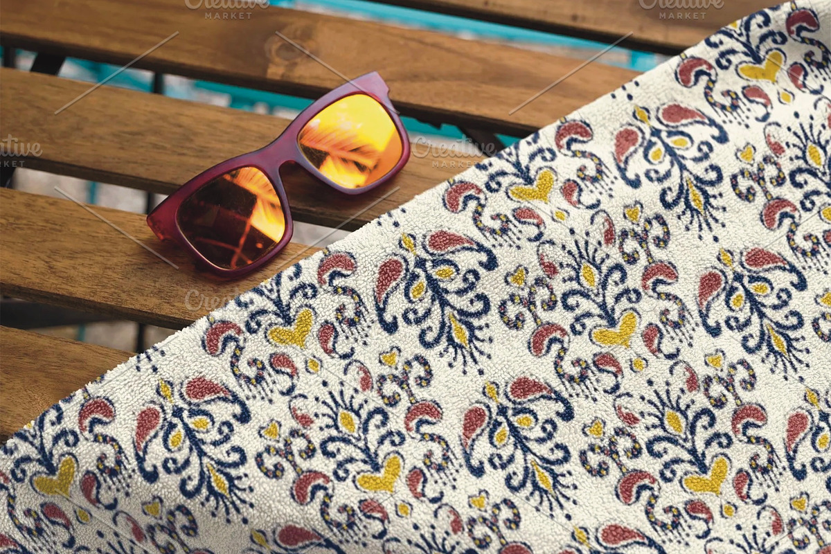 Uzbek Ikat Floral Paisley Pattern, a Pattern Graphic by PPEthnicDecorPattern (Photo 4 of 5)