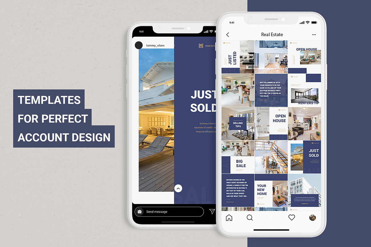 Real Estate Instagram Template Canva, a Social Media Template by Eden Origin Studio (Photo 3 of 9)