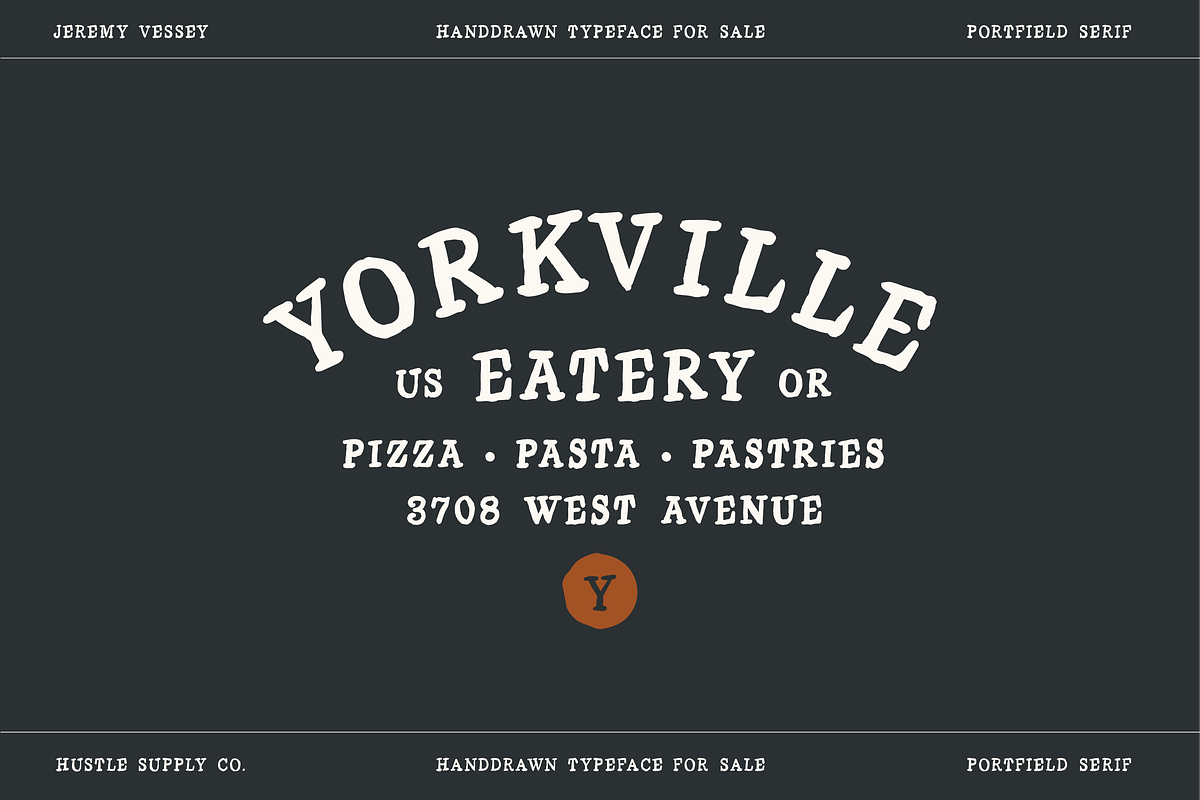 Portfield - A Hand Drawn Serif, a Handwritten Font by Hustle Supply Co. (Photo 10 of 15)