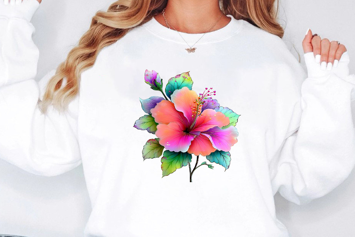 Whimsical Spring Hibiscus Flowers, an Illustration by Designworld (Photo 6 of 7)