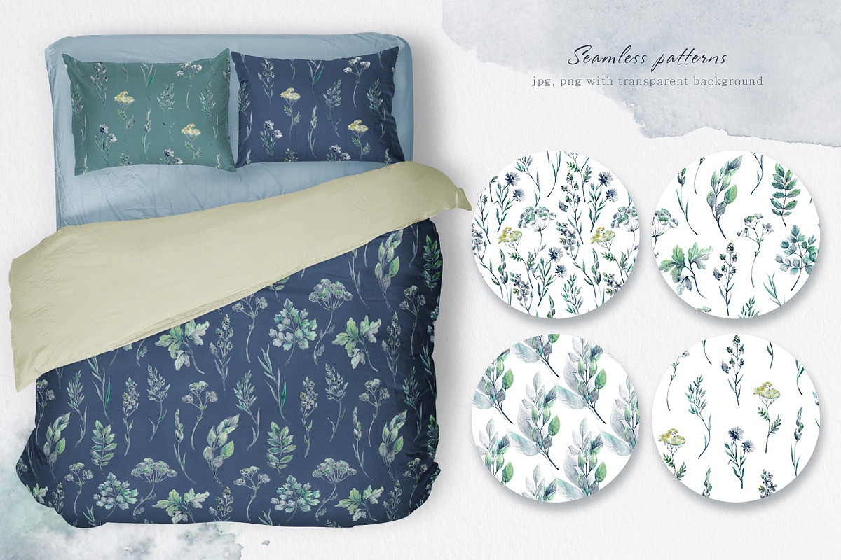 Watercolor herbs collection, an Illustration by Molly art (Photo 8 of 13)