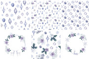 Blue christmas patterns, a Pattern Graphic by ramika (Thumbnail 2 of 4)