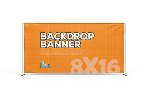 Exhibitor Backdrop Banner Mockup, an Advertising Mockup by Ram Studio LLC