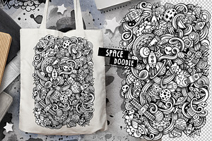 Space Graphic Doodle Illustration