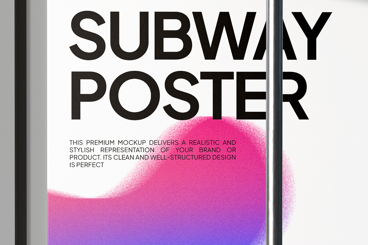 Subway Poster Mockup, an Advertising Mockup by Permadi Creative (Photo 5 of 5)