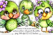 Spring Cute Baby Birds Sublimation, an Illustration by Designking (Thumbnail 1 of 5)