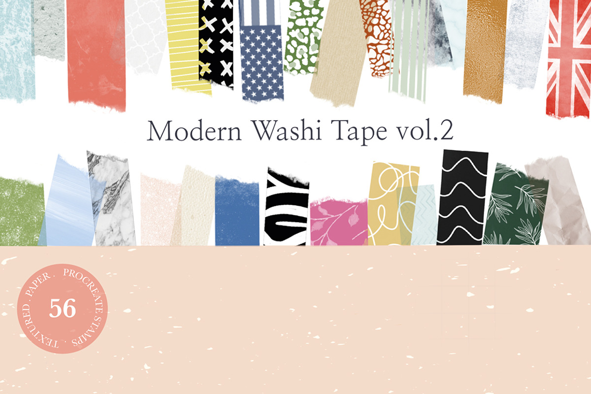 205 Washi Tape Bundle for Procreate, a Brush Add-On by OkayAnnie Designs (Photo 6 of 22)