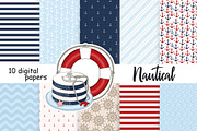 Nautical Digital Paper, a Pattern Graphic by GlamArtZhanna (Thumbnail 2 of 3)