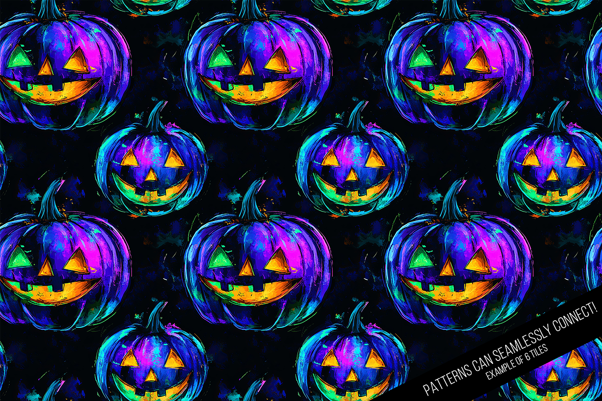 Neon Halloween Digital Paper, a Pattern Graphic by Chromolume Studio (Photo 28 of 28)