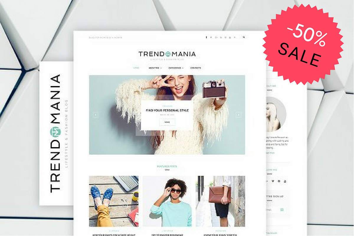 Trendomania-Lifestyle & Fashion Blog, a WordPress Template by Zemez (Photo 1 of 7)