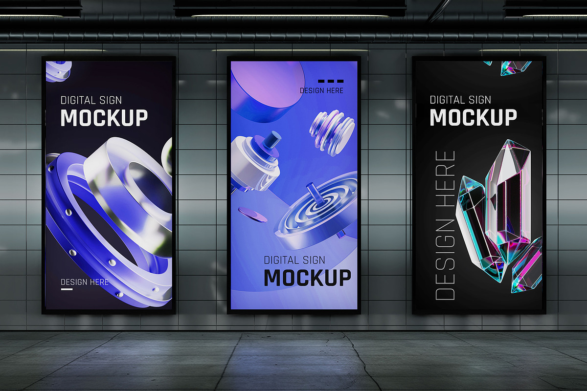 Digital Signage Mockup, an Advertising Mockup by Modaldesain (Photo 2 of 2)