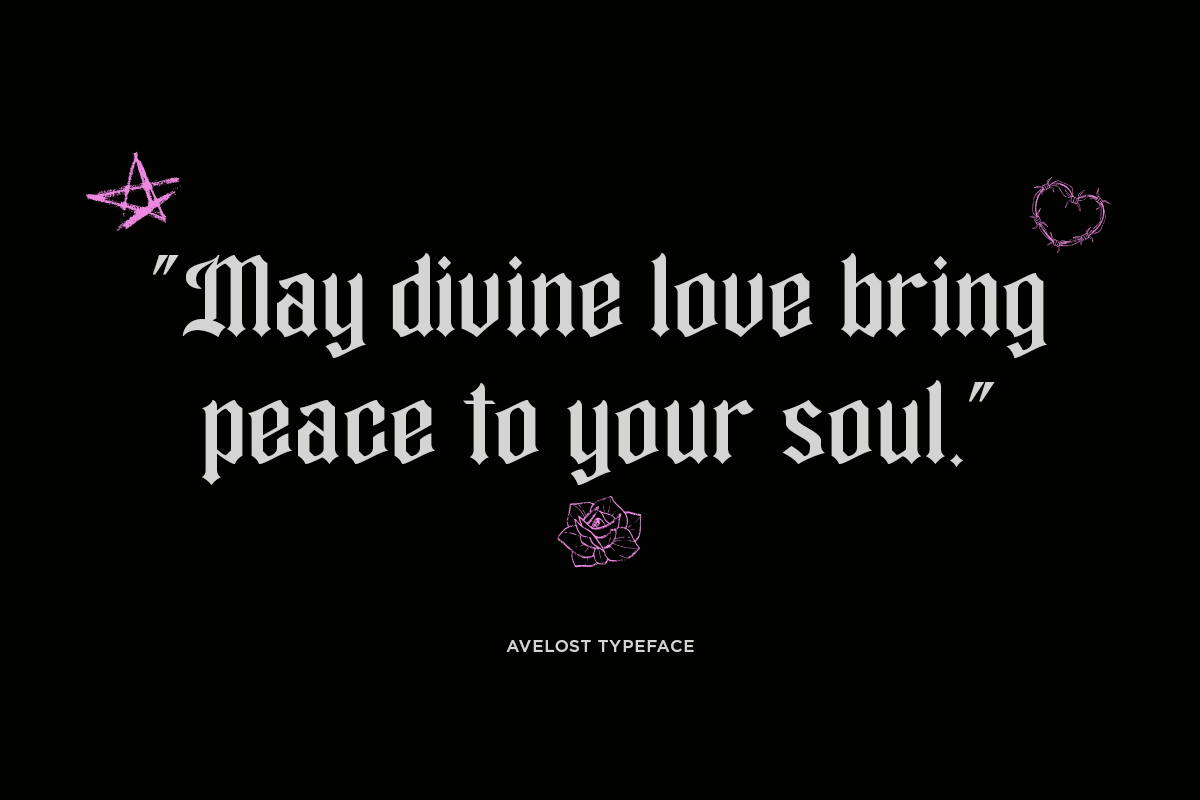 Avelost - Gothic Blackletter Font, a Blackletter Font by Font Liner (Photo 8 of 10)