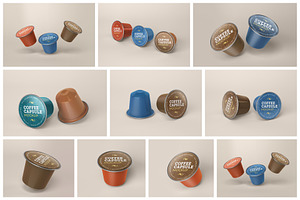 Coffee Capsule Mockup Packaging