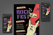 Rock Fest - Music Party Flyer Set, a Flyer Template by SquidPixey (Thumbnail 5 of 6)