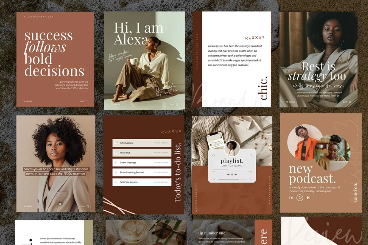 Melanin Canva Templates for Instagram preview 3
