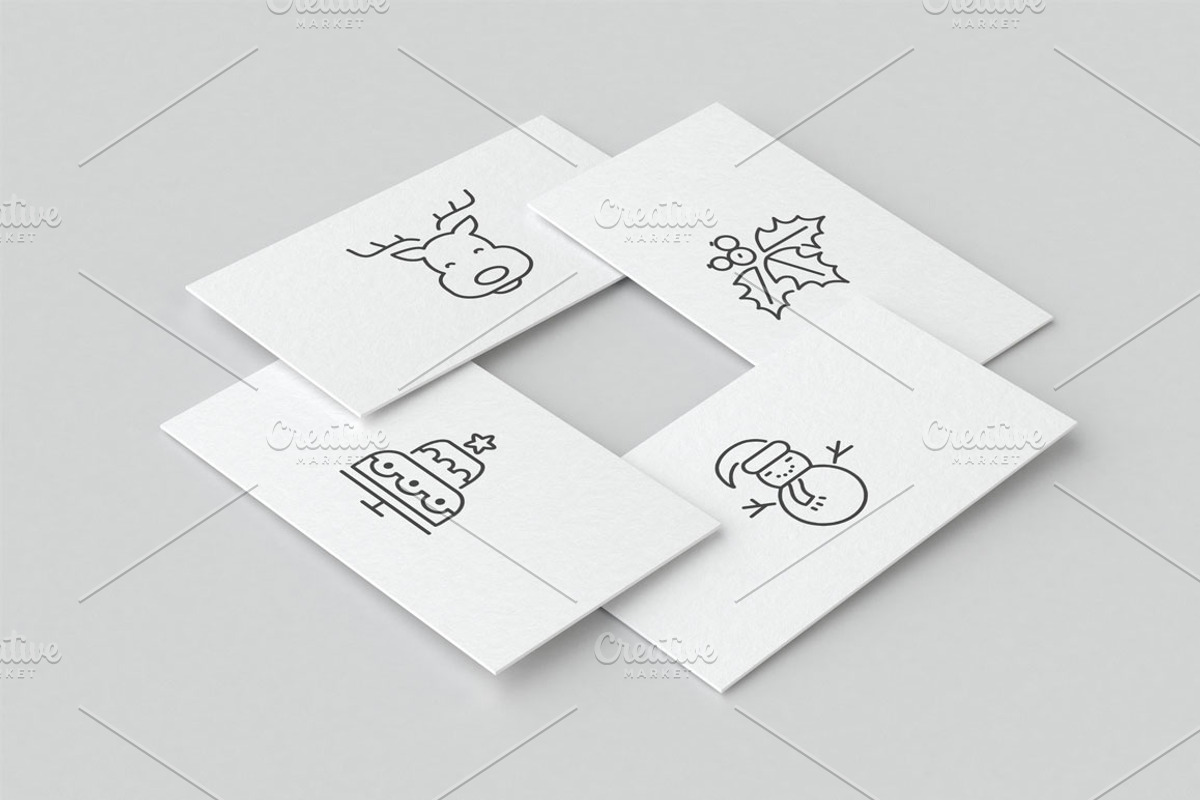 90 winter outline icons, a Graphic by Mallinka (Photo 8 of 8)