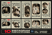 10 Tarot Style Instagram Pack, a Social Media Template by Parisa-Artstudio (Thumbnail 1 of 4)