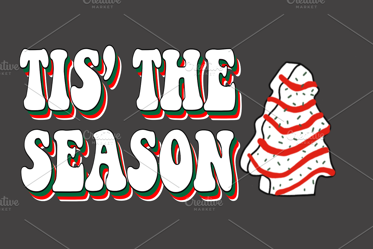 Tis' The Season Christmas Tree Cake, a Graphic by DesignedByMLE