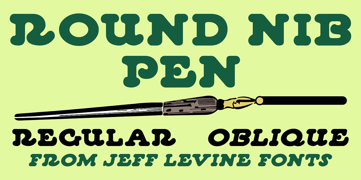 Round Nib Pen JNL, a Handwritten Font by Jeff Levine Fonts (Photo 1 of 5)