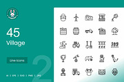 Village Line Icons, an Icon by IconBunny (Thumbnail 1 of 2)