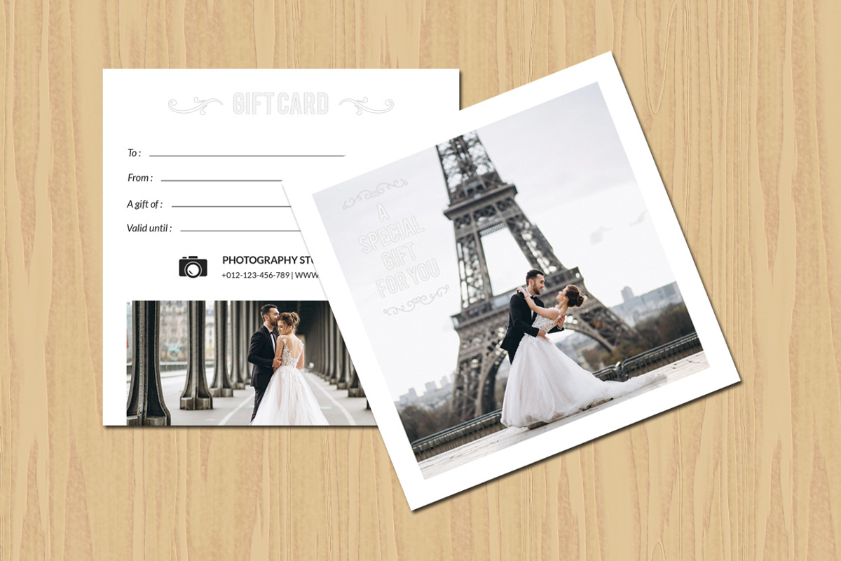 Photographer Gift Certificate-V01, a Card Template by Rimana_Templatehive (Photo 1 of 3)