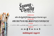 Sunny Cloudy  Duo, a Script Font by Astageni (Thumbnail 2 of 8)