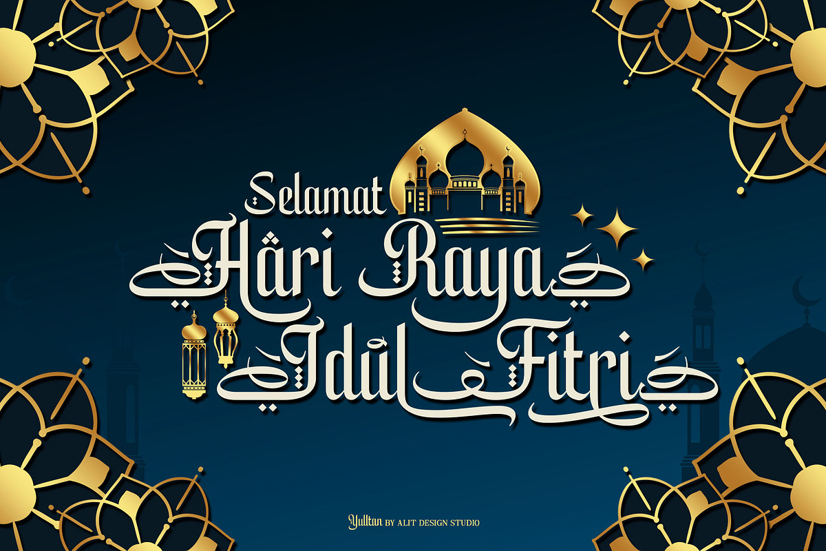 Yulltan Ramadan Typeface, a Sans Serif Font by alit design (Photo 2 of 19)
