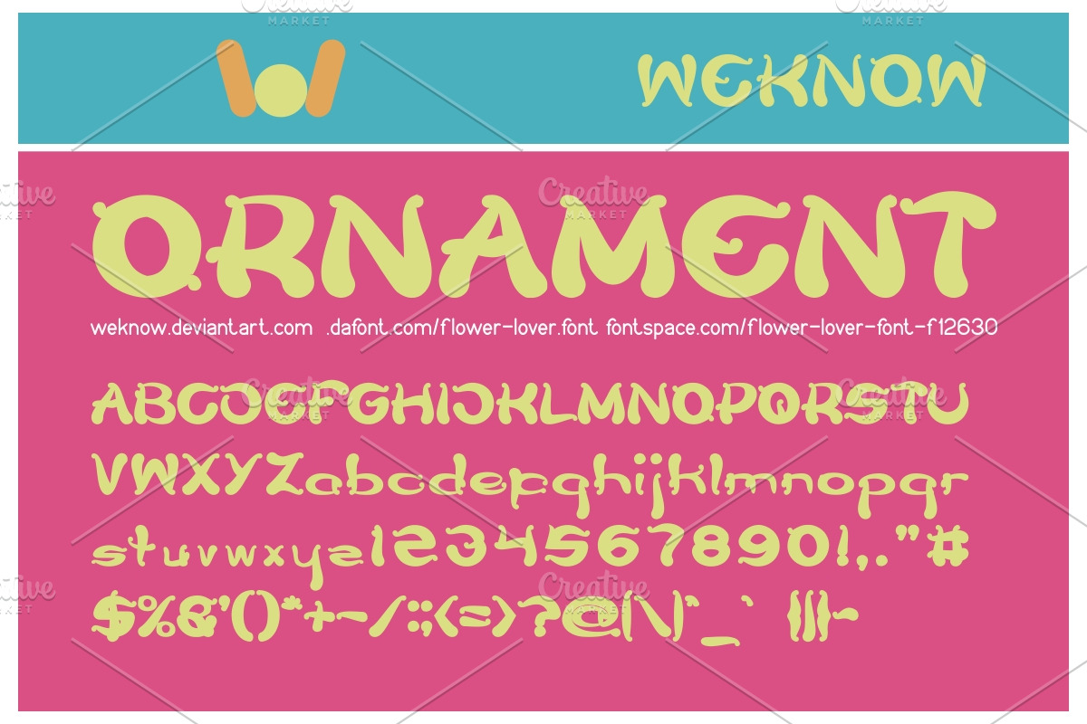 flower lover font preview 3