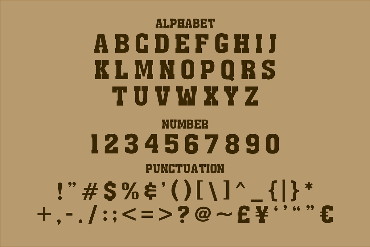 Black Slab Font - Vintage Style, a Slab Serif Font by KiddoGlyphs Studio (Photo 4 of 5)