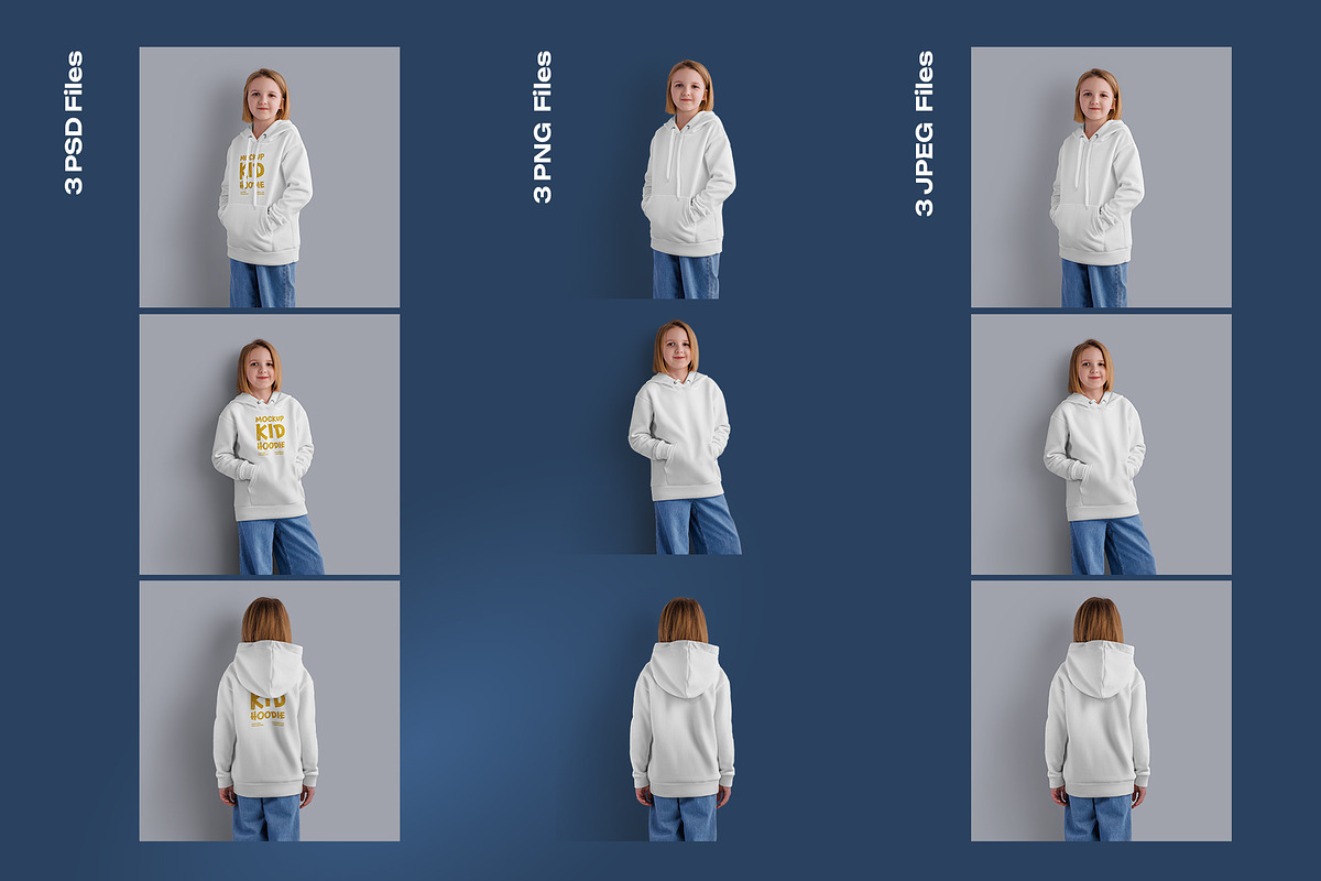 3 Mockups of a Children's Hoodie, a Hoody Mockup by Grow Design Craft Studio (Photo 7 of 7)