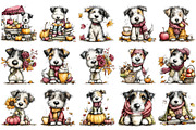 Whimsical Autumn Dog Clipart Bundle, a Seasonal Illustration by OK Design (Thumbnail 3 of 6)