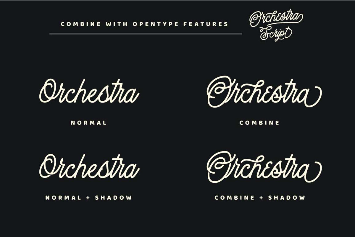 Orchestra Script - Monoline Typeface preview 8