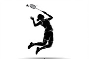 60 Badminton Player Smash Silhouette, a Person Illustration by Amazin_art (Thumbnail 4 of 42)