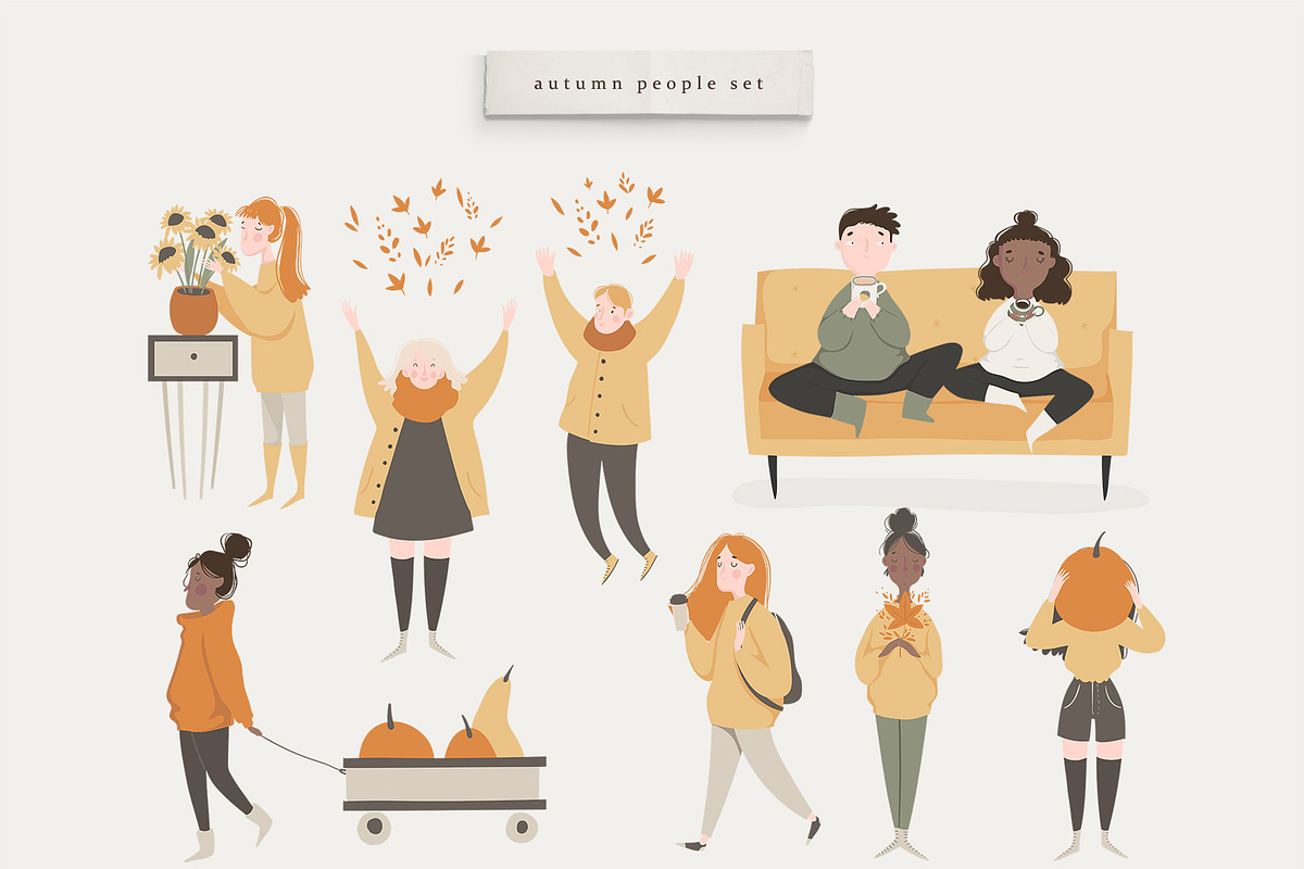 Autumn cozy collection: card creator, a Decorative Illustration by Cute Atelier (Photo 4 of 12)