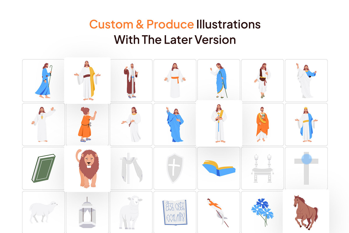 Jesus Illustration Art Set, a Person Illustration by Vectors Market (Photo 4 of 8)