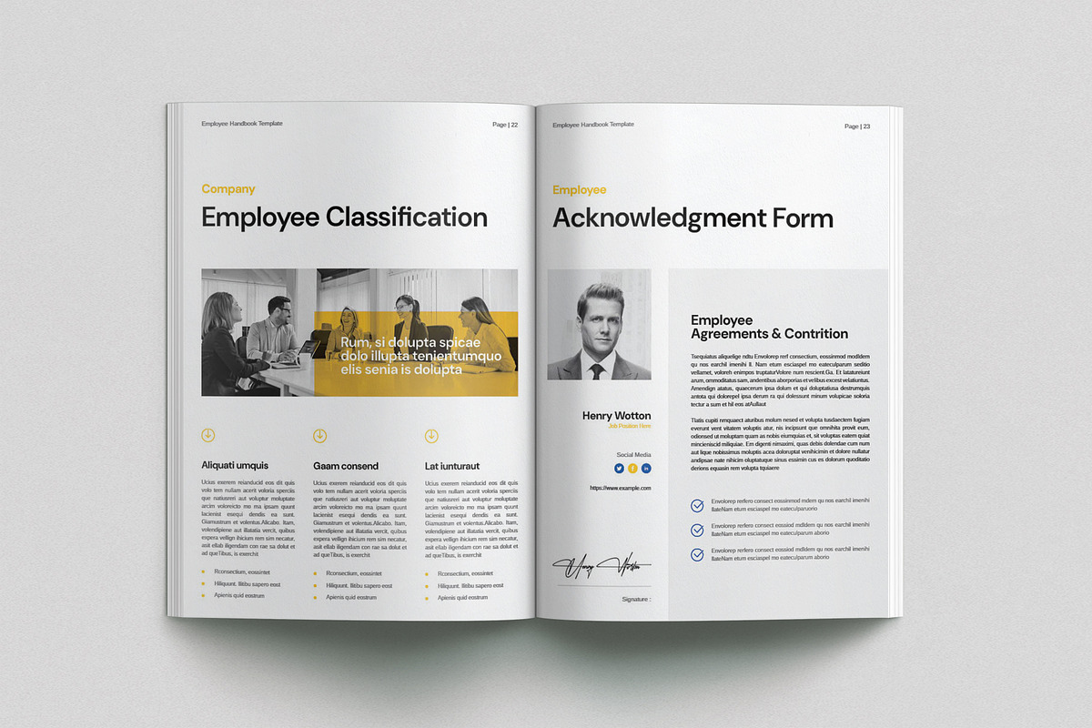 Employee Handbook Template, a Brochure Template by Cleffon_Graphic_Studio (Photo 8 of 11)