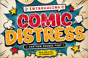 Comic Distress – Cartoon Grunge Font, a Sans Serif Font by Limited.studio (Thumbnail 1 of 4)