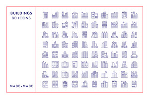 Buildings Line Icons