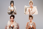 Cozy Time Clipart Set, a Person Illustration by Mash Mash Stickers (Thumbnail 9 of 9)