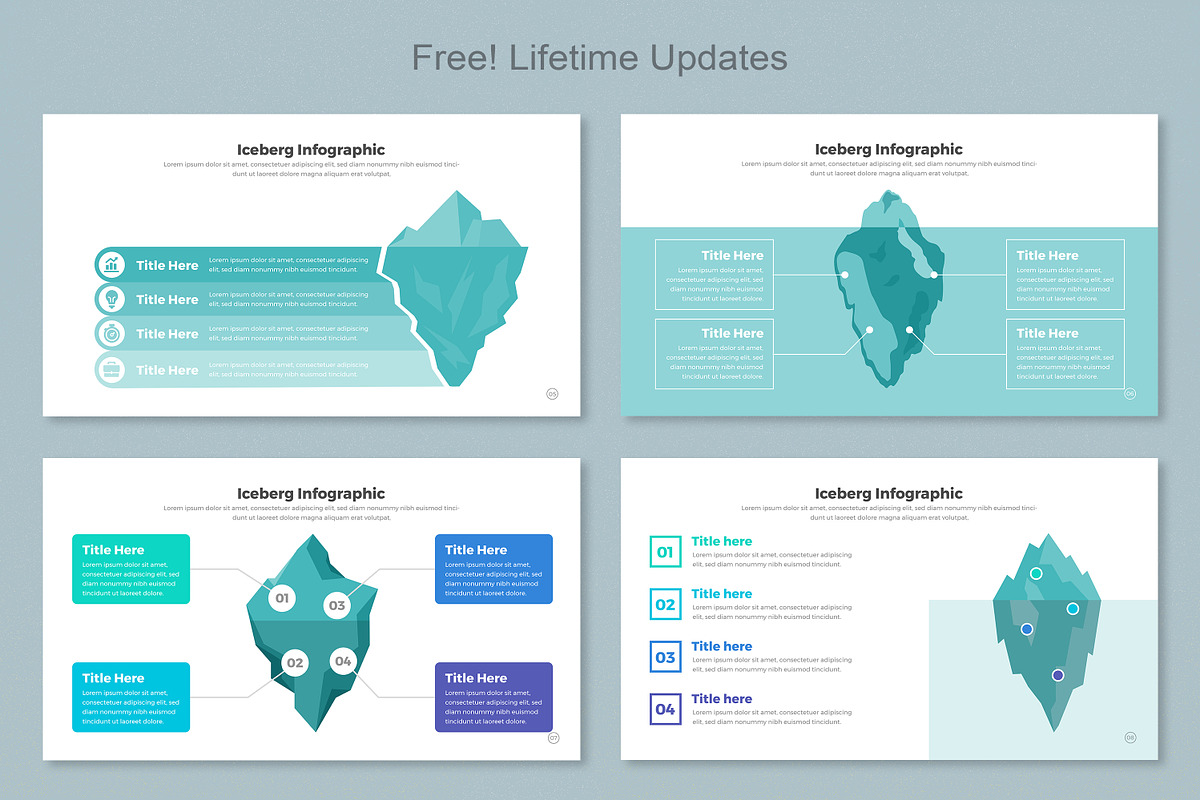 Iceberg Infographic PowerPoint, a Presentation Template by Mighty-Slide (Photo 3 of 6)