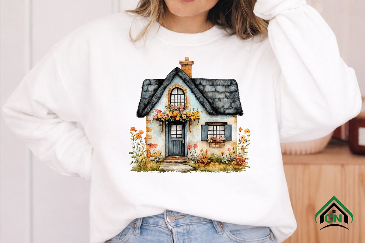 Watercolor Houses Clipart, an Illustration by Craft Nest (Photo 7 of 12)