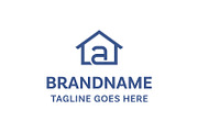 Letter A Home Simple Logo, a Branding & Logo Template by Pray Art Design Studio (Thumbnail 1 of 2)
