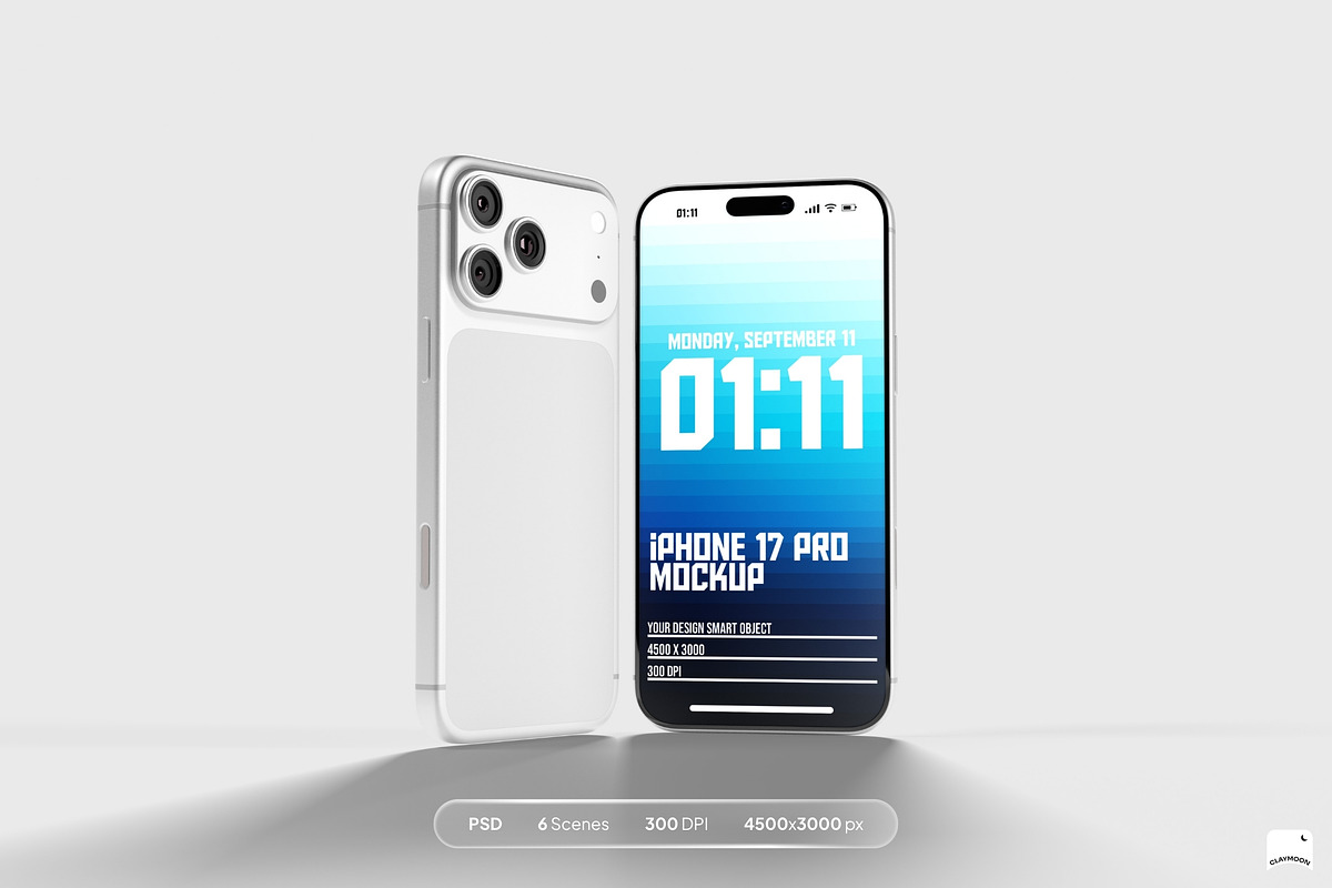 iPhone 17 Pro Mockup 6 Scenes, an iPhone Mockup by Claymoon Lab (Photo 13 of 13)