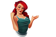 Pin-up woman, an Illustration by Ira Cvetnaya (Thumbnail 2 of 3)